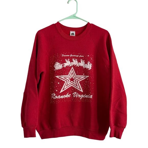 Vintage Crewneck Christmas Sweatshirt Size Large - Picture 1 of 9